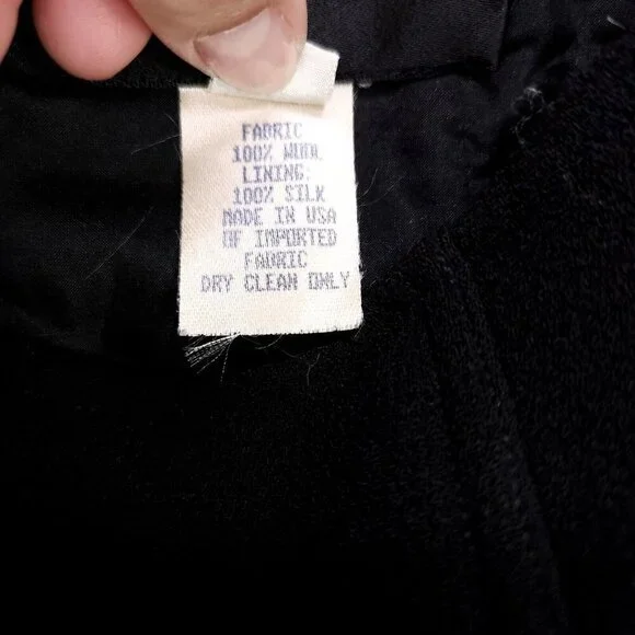 VIntage Chado Wool Skirt Silk Lining Pockets Size 4 Pockets Professional Career - Picture 12 of 14